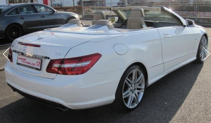 Left hand drive MERCEDES E CLASS E350CDI AMG LINE CABRIOLET